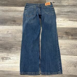Levi's 514 Red Tab Mid Wash Faded Blue Mens 32x29 Straight Worn‎ In Denim Jeans